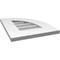 Ekena Millwork Quarter Round Top Right Surface Mount PVC Gable Vent w/ 3-1/2"W x 1"P Standard Frame, 14"W x 18"H GVPQR14X1801SN - alternate 5
